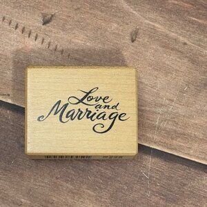 2000 PSX C-3028 LOVE AND MARRIAGE  WOOD MOUNTED RUBBER STAMP